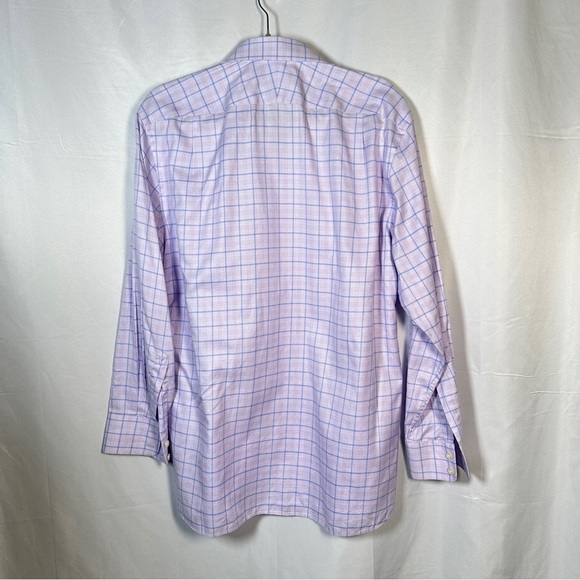 Charles Tyrwhitt Purple Lilac Check Dress Shirt Slim Fit Egyptian Cotton 16.5/33 - Picture 7 of 7
